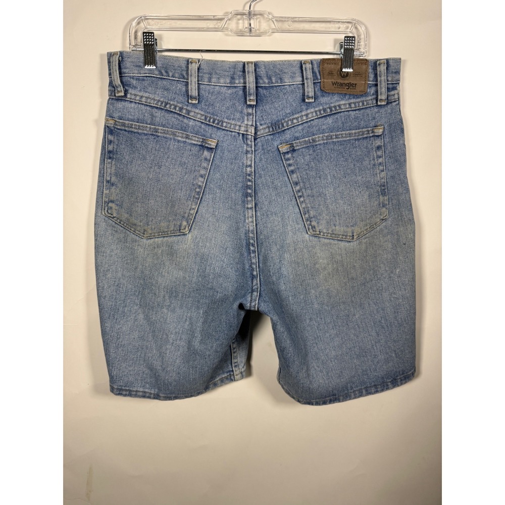 Wrangler Authentic Jeans Mens 34 Relaxed Fit Denim Shorts Light Wash 606W1SM